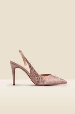 Emelia Champagne Gold Hot Fix Slingback Court 9 Emelia Champagne Gold Hot Fix Slingback Court -Sosandar Fashion Store web 2303 box s23fw033cm0002 a