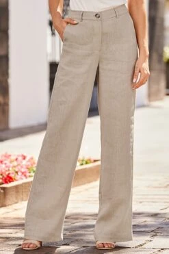Natural Linen Wide Leg Trousers 10 Natural Linen Wide Leg Trousers -Sosandar Fashion Store web 2304 57 s23bw019nl0003 s20ow006nl0003 s23tj110cm0001 57 540 rt