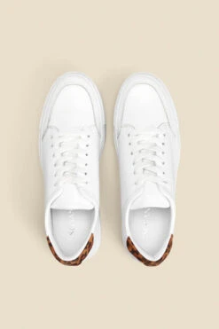 Aria Leopard Print Back Panel Detail Leather Trainers 7 Aria Leopard Print Back Panel Detail Leather Trainers -Sosandar Fashion Store web 2305 box s23fw030ld0001 c