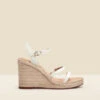 Havana Ivory Leather Triple Band High Wedge Espadrille 2 Havana Ivory Leather Triple Band High Wedge Espadrille -Sosandar Fashion Store web 2305 box s23fw040we0001 a
