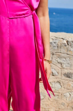 Pink Satin Tie Waist Jumpsuit 13 Pink Satin Tie Waist Jumpsuit -Sosandar Fashion Store web 2306 65 s23jw034pk0001 65 316
