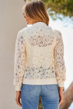 Ivory Luxe Lace Bomber Jacket -Sosandar Fashion Store web 2306 77 s23ow054nl0006 77 220 1