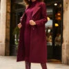 Burgundy Premium Longline Wool Mix Coat 1 Burgundy Premium Longline Wool Mix Coat -Sosandar Fashion Store web 2307 01 a22dk650rd0011 a23ow053rd0011 01 115 1