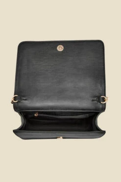 Dogtooth Black Trim Chain Detail Cross Body Bag 11 Dogtooth Black Trim Chain Detail Cross Body Bag -Sosandar Fashion Store web 2307 box a23ac011bk0001 d