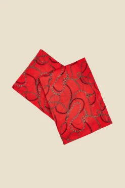 Red Chain Print Scarf -Sosandar Fashion Store web 2307 box a23ac070rd0017 b