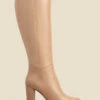 Blake Taupe Leather Knee High Boot 1 Blake Taupe Leather Knee High Boot -Sosandar Fashion Store web 2307 box a23fw004bn0003 c