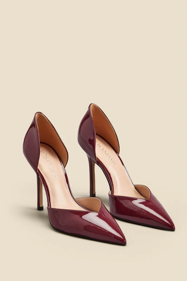 Wine Patent Leather Sweetheart Court Shoe 3 Wine Patent Leather Sweetheart Court Shoe