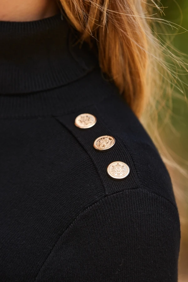 Black & White Houndstooth Print Two Part Knitted Shift Dress 8 Black & White Houndstooth Print Two Part Knitted Shift Dress - Image 6