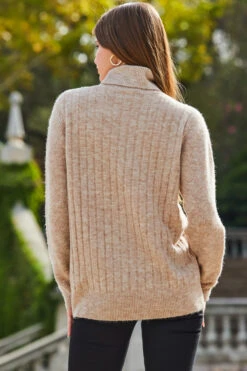 Camel Rib Knit Super Cosy Jumper 10 Camel Rib Knit Super Cosy Jumper -Sosandar Fashion Store web 2309 143 a23ow008bn0003 s23tk603nl0008 143 128