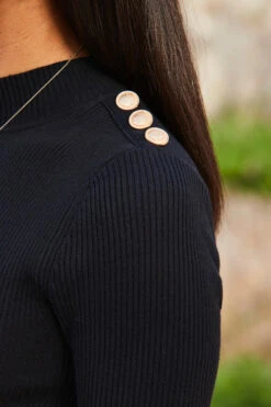 Black Button Detail Two Part Faux Leather Dress 14 Black Button Detail Two Part Faux Leather Dress -Sosandar Fashion Store web 2309 176 a23dk206bk0001 176 153