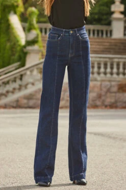 Dark Indigo Wide Leg Pintuck Jeans -Sosandar Fashion Store web 2309 18 a23tk211oe0008 a22bl004bk0001 18 212