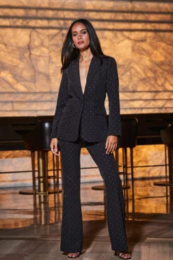 Black Luxury Sparkling Diamante Stud Blazer -Sosandar Fashion Store web 2309 71 a23ow037bk0001 a23bw007bk0001 s23tw089bk0001 71 015