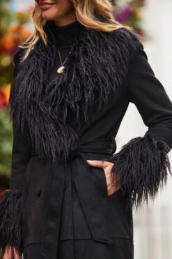 Black Luxe Faux Suede & Fur Afghan Coat 14 Black Luxe Faux Suede & Fur Afghan Coat -Sosandar Fashion Store web 2310 05 a23op002bk0001 a20tk008bk0001 s23bp001bk0001 05 136