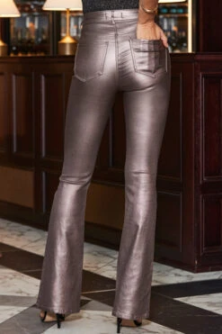 Bronze Metallic Premium Kick Flare Jeans -Sosandar Fashion Store web 2310 33 a23tj058bk0001 a23bd018mc0001 33 167 rt