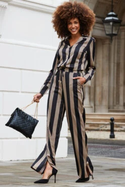 Black Gold Stud Detail Quilted Cross Body Bag -Sosandar Fashion Store web 2310 36 a23bw058bkst01 a23tw104bkst01 36 049 2