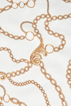 White Chain Print Satin Scarf With Border 7 White Chain Print Satin Scarf With Border -Sosandar Fashion Store web 2310 box a23ac074we0001 b