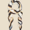 White Chain Print Satin Scarf With Border -Sosandar Fashion Store web 2310 box a23ac074we0001 c