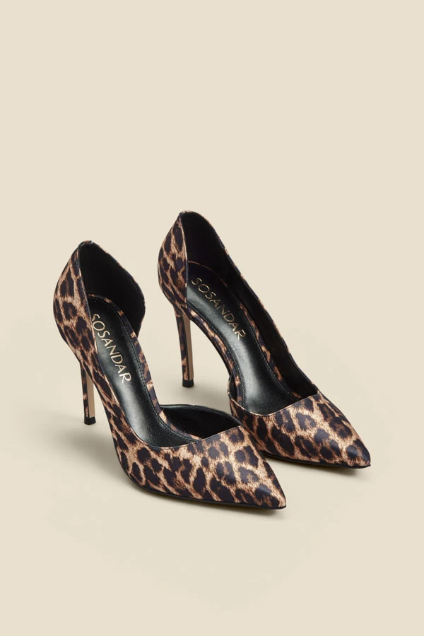 Leopard Print Cut Out Detail Stiletto Heel Court Shoes 4 Leopard Print Cut Out Detail Stiletto Heel Court Shoes - Image 2