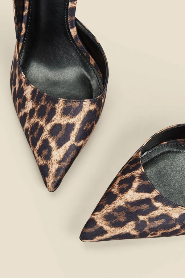 Leopard Print Cut Out Detail Stiletto Heel Court Shoes 6 Leopard Print Cut Out Detail Stiletto Heel Court Shoes - Image 4