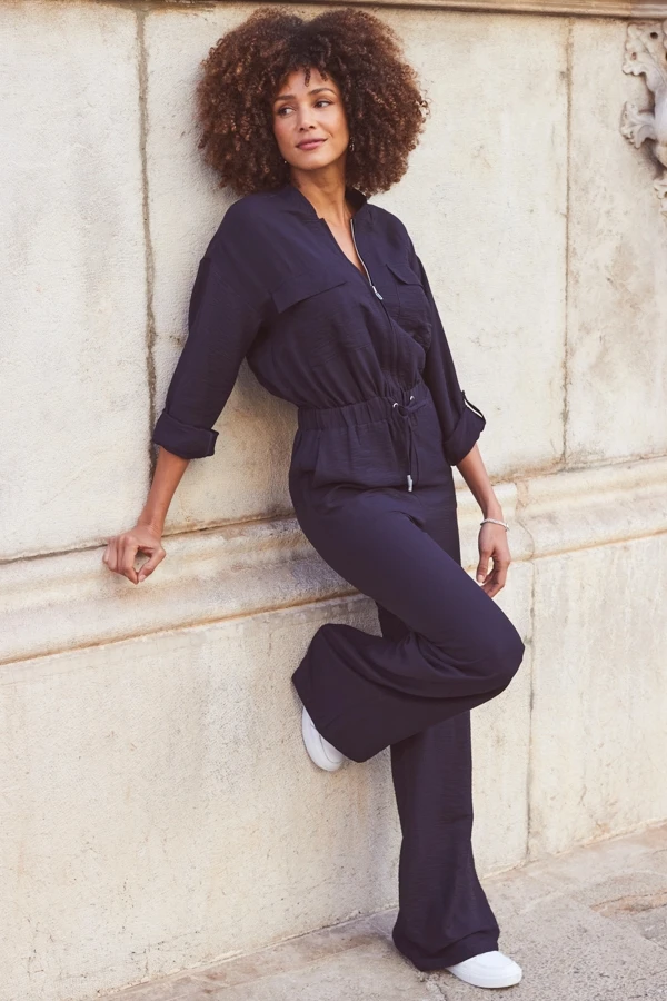 Midnight Blue Drawstring Waist Jumpsuit 8 Midnight Blue Drawstring Waist Jumpsuit - Image 6