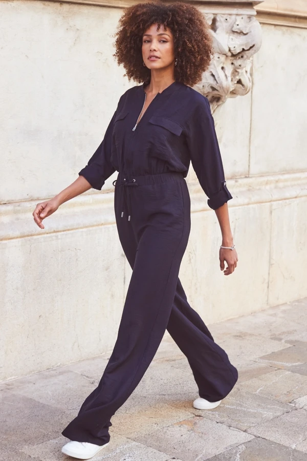 Midnight Blue Drawstring Waist Jumpsuit 5 Midnight Blue Drawstring Waist Jumpsuit - Image 3