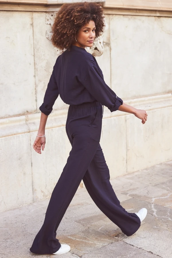 Midnight Blue Drawstring Waist Jumpsuit 6 Midnight Blue Drawstring Waist Jumpsuit - Image 4