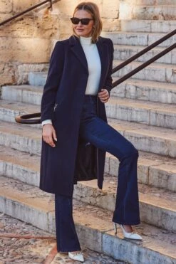 Navy Blue Premium Longline Coat 12 Navy Blue Premium Longline Coat -Sosandar Fashion Store web 2311 32 a23ow005be0005 a23bd029in0007 a20tk008nl0001 32 060