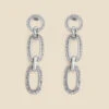 Silver Diamante Chain Link Drop Earrings -Sosandar Fashion Store web 2311 box a23ac034mc0005 a