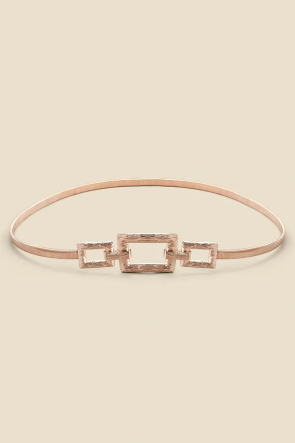 Gold Hammered Square Buckle Belt 3 Gold Hammered Square Buckle Belt