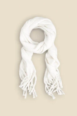 Ecru Oversized Chunky Knit Scarf