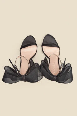 Black Stunning Bow Detail Stiletto Sandal 19 Black Stunning Bow Detail Stiletto Sandal -Sosandar Fashion Store web 2311 box a23fw085bk0001 c