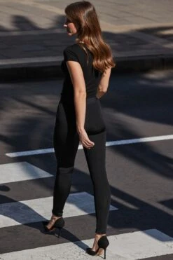 Black Body-Sculpting Bandage Leggings 9 Black Body-Sculpting Bandage Leggings -Sosandar Fashion Store web 2401 47 a23bj006bk0001 s24ow092nl0003 47 301 rt 1