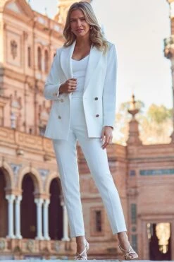 Ivory Longline Tuxedo Blazer