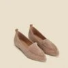 Taupe Pointed Toe Loafers