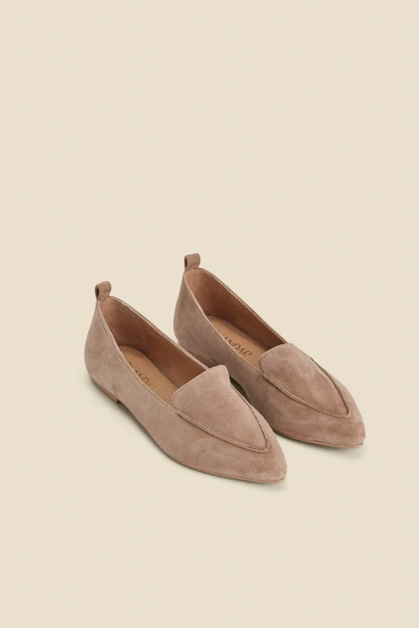 Taupe Pointed Toe Loafers 3 Taupe Pointed Toe Loafers