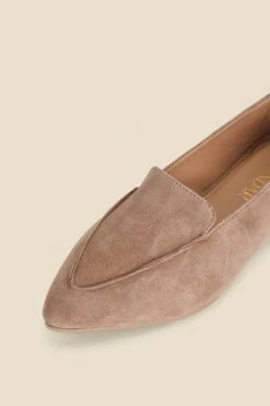 Taupe Pointed Toe Loafers 9 Taupe Pointed Toe Loafers -Sosandar Fashion Store web 2402 box s24fw025bn0003 d