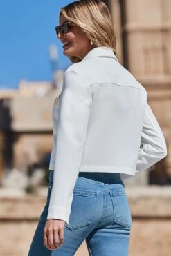 Ivory Tailored Jacket With Gold Button Detail -Sosandar Fashion Store web 2403 130 s24ow070we0001 130 175 1