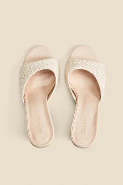 Natural Crochet High Heel Mules 10 Natural Crochet High Heel Mules -Sosandar Fashion Store web 2404 box s24fw027nl0003 3