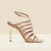 Taupe Leather Gladiator Square Toe Strap Sandals -Sosandar Fashion Store web 2404 box s24fw035bn0003 2