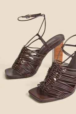 Brown Gladiator Square Toe Block Heel Sandals 13 Brown Gladiator Square Toe Block Heel Sandals -Sosandar Fashion Store web 2404 box s24fw053pt0004 4