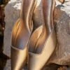 Gold Leather Kitten Heel Mules 1 Gold Leather Kitten Heel Mules -Sosandar Fashion Store web 2404 s24fw036mc0003 061