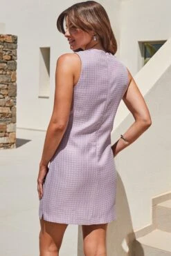 Lilac Boucle Shift Dress 11 Lilac Boucle Shift Dress -Sosandar Fashion Store web 2405 121 s24dw152pe0010 121 254