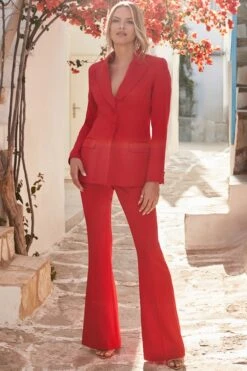 Red Tailored Blazer -Sosandar Fashion Store web 2405 57 s24bw073rd0001 s24ow103rd0001 57 007 1