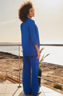 Cobalt Blue Wide Leg Trousers -Sosandar Fashion Store web 2406 56 s24bw092be0001 s24ow109be0001 56 197 rt