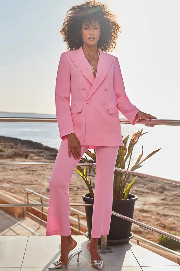 Pink Kick Flare Cropped Trousers 6 Pink Kick Flare Cropped Trousers - Image 4