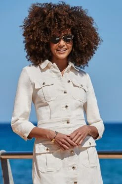 Ecru Pocket Detail Denim Dress 10 Ecru Pocket Detail Denim Dress -Sosandar Fashion Store web 2406 79 s24dd036eu0001 79 086