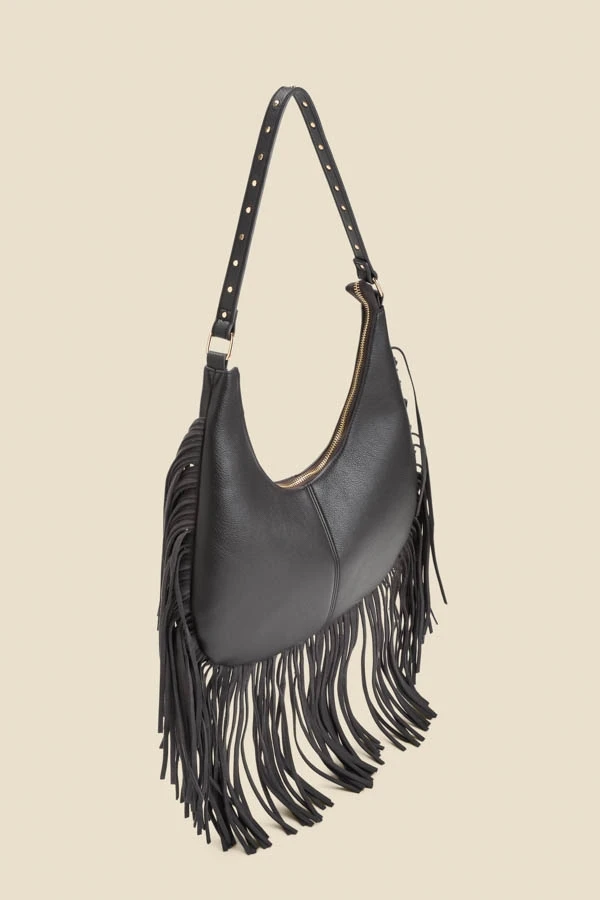 Dark Brown Fringe Detail Western Shoulder Bag 4 Dark Brown Fringe Detail Western Shoulder Bag - Image 2