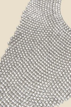 Silver Diamante Fringe Necklace -Sosandar Fashion Store web 2406 box a24ac027mc0005 2