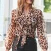 Leopard Print Tie Neck Detail Blouse -Sosandar Fashion Store web 2407 10 a24tw039bral01 10 206