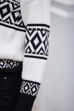 Ivory Patterned Quarter Zip Jumper 15 Ivory Patterned Quarter Zip Jumper -Sosandar Fashion Store web 2407 58 a24tk209nl0001 58 228